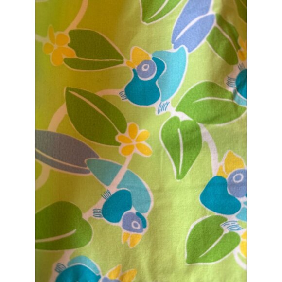 Lilly Pulitzer Green‎ & Blue Floral Sleeveless Girls Dress Size 6 Lined - Picture 2 of 5